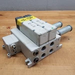 Smc Pneumatic Ass'y W/(1) VQC5201-51, VQC5101-51 & VVQ1000W-130A-1. Fixed Price $288.79.