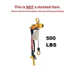 Harrington Ah Pendant Controlled Air Hoist, 500 Lb Capacity, 10 Lift. Fixed Price $4045.00.