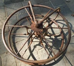 Rare Revere Rubber Co. Boston Mass Wall Mounted Fire Hose Reel #2. Fixed Price $195.00.