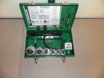 Greenlee 7506 Slug Splitter Hydraulic Knockout Punch Driver Set W/ 767 Hand Pump. Fixed Price $949.05.