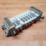 Numatics 219-828 G3 Valve Driver W/ (9) 006-195B Manifold Bases Used. Fixed Price $174.63.