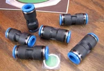 Festo 10MM (6) Push-in Straight Connector Quick Fittings Lot QS-10-10. Fixed Price $18.75.