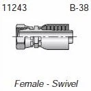 Hf 11243-06-06 Parker 11243-6-6 Fitting 3/8" Hose X Male Ferulok Flareles. Fixed Price $20.06.