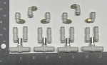 Smc Pneumatic Fitting Lot (18PC) - 5/32" Speed Controls, Elbows, Unions. Fixed Price $45.00.