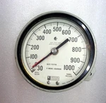 Weksler Instruments 0-1000 Psig Oxygen Gauge # SA24-3CKP-RWBX & 6685-00-872-4762. Fixed Price $129.50.