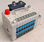 Festo CPV10-VI Pneumatic Valve Bank. FBA-2-M12-5POL-RK, CPV10-GE-DI02-8. Fixed Price $499.99.