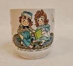 Vintage 1969 Bobbs-merrill Raggedy Ann & Andy Plastic Child's Cup Mug. Fixed Price $7.70.