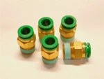5 Smc KQ2H11-36AS Brass 3/8" Tube Quick Connect To Npt Male Adapters. Fixed Price $21.99.