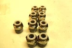 Qty 9 Festo QB-3/8-1/2-U-M Push Inn Straight Fitting. Fixed Price $24.00.