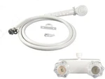 White Rv /mobile Home Shower Faucet With Clear Handles & Includes Hand-held. Fixed Price $47.85.