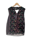 Max Studio Womens Xl Blouse Tank Top Black Floral Tie Neck Sleeveless 23352. Fixed Price $20.99.