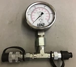 Lenz Hydraulic Pressure Gauge BAC-15M-4RL 4" Glycerin-filled, 0-15000PSI (B173). Fixed Price $90.00.