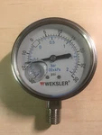 Weksler Compound Gauge, Liquid Filled, 30" Hg Vac To Psi Range, 4RY99. Fixed Price $20.00.