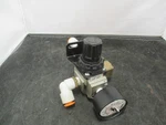 Smc AR20-N02-Z Pneumatic Air Regulator W/gauge And Tube Attachments. Fixed Price $21.80.
