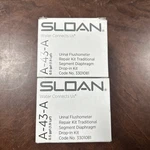 2- Sloan A-43-A Urinal Diaphragm Assembly 0.5 Gpf, Flush Valve Repair Kit. Fixed Price $24.99.