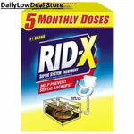 Rid-x Septic Treatment, 5 Month Supply Of Powder, (49 Oz.) Free Shipping Ridx. Fixed Price $30.95.