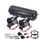 3GAL Air Tank W/ 150PSI Compressor 2PCS - For Ride/horn. Fixed Price $185.09.