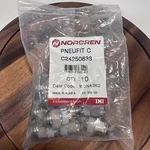 Norgren Pneufit C24250638 Lot Of 10, Straight Adapter, 1/2 Tube 3/8 Thread. Fixed Price $32.40.