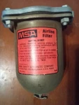Msa Mine Safety Appliances Co. Airline Filter 81857. Fixed Price $149.99.