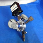 Matheson Dual Guage Regulator 1L-320 With 6838 Pressure Alarm. Fixed Price $75.00.