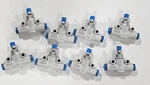 (lot Of 8) Festo GR-QS-6 Flow Control Valves 193970. Fixed Price $30.00.