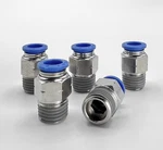1/4 Hose Od Straight X Npt, One Touch Push Connect Fitting Lot Of 5. Fixed Price $8.65.