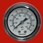 Marsh / Bellofram J2048 Dual Scale Pressure Gauge Psi & Kpa. Fixed Price $11.00.