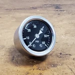 60PSI, 1-5/8" Oil Pressure Gauge Shock Proof And Liquid Filled W. 1/8" Male Npt. Fixed Price $26.95.
