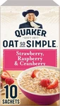 Quaker Oat So Simple Strawberry And Raspberry Porridge, Pack Of 10. Fixed Price $14.96.