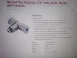 Pack Of Norgren M24670410 Swivel Tee Adapter 1/4" Tube O/d, 10/32" Unf Thread. Fixed Price $35.00.