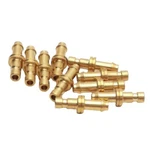 Lot Of 10 Parker 02SFTF02MXX Rectus Straight Plug Hose Barbs, 2MM (5/64IN). Fixed Price $37.00.