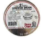 Sioux Chief Shower Drain No-caulk 18 Gauge Stainless Steel Strainer 2 ". Fixed Price $8.89.