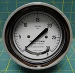 1/2" 3D Instruments Inc. Pressure Gauge 0-30 Psig Nsn 6685-01-295-0776. Fixed Price $105.00.