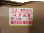 Ernst Flow Industries Water Gauge 1/2" 5-34 Nsmp. Fixed Price $100.00.