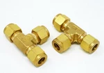 Lot Of 2 Parker 6ET6-B 3/8" A-lok Brass Union Tee. Fixed Price $19.95.