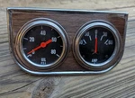 Vintage Precision Instruments Under Dash Dual Gauge Cluster Oil Pressure & Amps. Fixed Price $45.00.