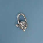 Antiqued Sterling Silver Cross Floral Lobster Claw Clasp Connector 16.8MM #33254. Fixed Price $24.99.
