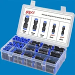 80PCS Pneumatic Straight Push Fittings Kit 4-12MM For Air Systems & Automation. Fixed Price $24.99.