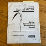 Stanley BR89 Hyd. Hammer Breaker Service Operation Maintenance Parts Manual Book. Fixed Price $29.99.