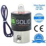 U. S. Solid 1/4" Stainless Steel Electric Solenoid Valve 12V Dc Normally Closed. Fixed Price $35.29.