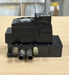 Rexroth 261-108-120-0 Pneumatic Valve With 049-384-591-8 & 262-170-100-0 Base. Fixed Price $150.00.
