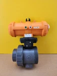New +gf+ Typ PA21 Pneumatic Actuator W/ball Valve 546 D63-DN50, Pvc-u/epdm. Fixed Price $190.00.