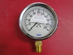 Wika Type 233.53 Pressure Gauge Lower Back Mount 0-200 Psi 4" 1/2" Npt. Fixed Price $69.00.