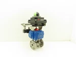 Flowserve 1" Stainless Ball Valve Compact Pneumatic Actuator C25 SR-2C Imp. Fixed Price $218.49.