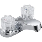 Home Impressions Chrome 2-HANDLE Knob 4 In. Centerset Bathroom Faucet. Fixed Price $26.58.