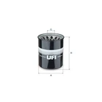 Ufi 80.047.00 Filter, Operating Hydraulics. Fixed Price $35.70.