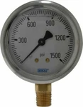 Wika 2-1/2" Dial, 1/4 Thread, 0-1,500 Scale Range, Pressure Gauge Lower Conne.... Fixed Price $84.33.