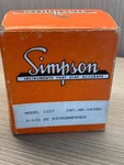 Simpson 0-100 Dc Microamperes Model 1227 Gauge New Cat No 04320 See Pictures. Fixed Price $14.44.