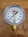New Trerice 890BGG Pressure Gauge 0-200PSI 3.5" 1/4"NPT Red Set Hand. Fixed Price $29.99.