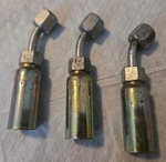 (3)EATON Weatherhead 04U-684 Hose End 45 Deg. 1/4'' Female Crimp Fittings. Fixed Price $19.00.